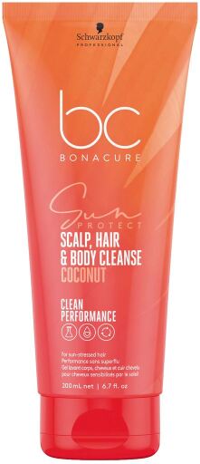 BC Bonacure Sun Protect Couro Cabeludo Cabelo e Limpeza Corporal 200 ml