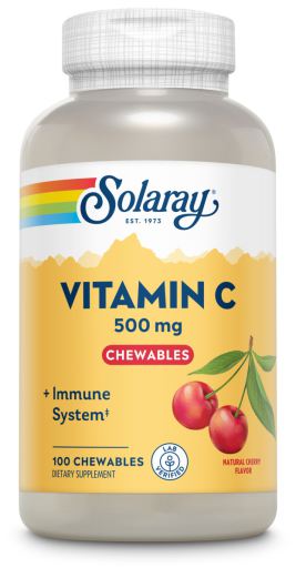 Vitamina C 500 mg Cereja 100 comprimidos mastigáveis