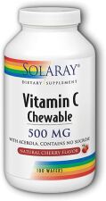 Vitamina C 500 mg Cereja 100 comprimidos mastigáveis