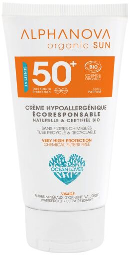 Creme Facial Solar Orgânico FPS 50+ Bio Hipoalergênico 50 gr