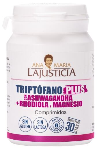 Triptofano Plus com Ashwagandha+Rhodiola+Magnésio 60 Comprimidos