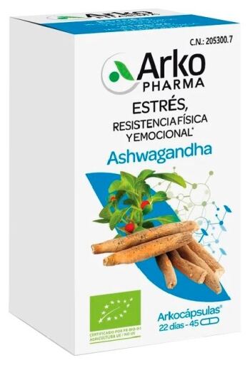 Arkocápsulas Ashwagandha Bio 45 Cápsulas