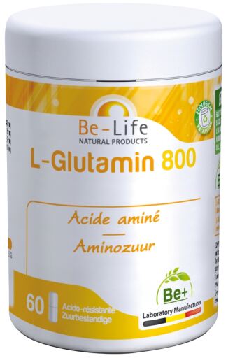 L-Glutamina 800 mg. Aminoácido 60 Cápsulas