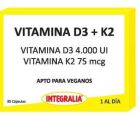 Vitamina D3+K2 30 Cápsulas Veganas