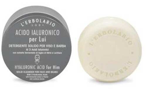 Detergente facial sólido masculino com ácido hialurônico 60 gr