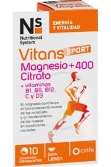 Ns Vitans Sport Magnésio +400 Citrato 10 Comprimidos