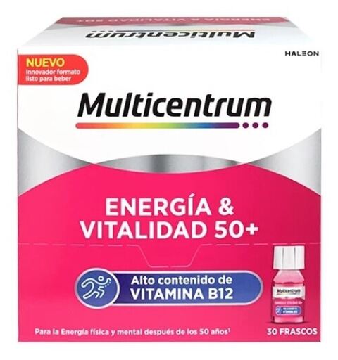 Energia e Vitalidade 50+ 7 ml x 30 Frascos de Framboesa