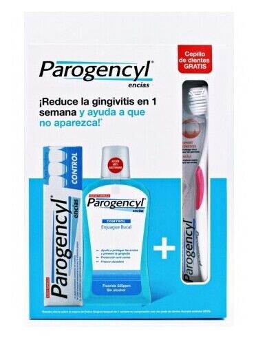 Pacote de pasta para gengivite 125 ml + enxaguatório bucal 500 ml + escova para presente