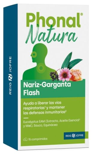 Natura Nariz-Garganta Flash 15 Comprimidos