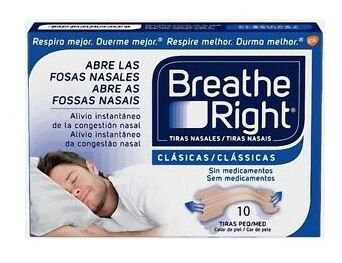 Tiras nasais Breathe Right Classic pequenas e médias, 10 unidades