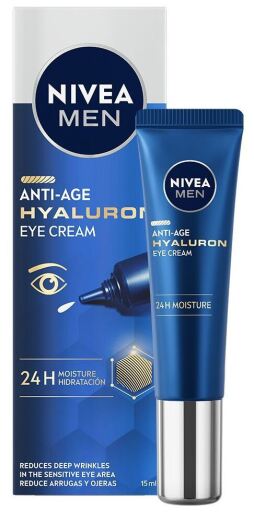 Contorno de olhos com hialuron anti-idade masculino 15 ml