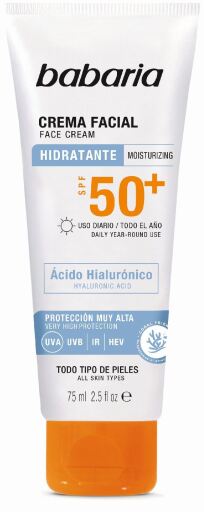 Creme Facial Hidratante com Ácido Hialurônico FPS50+ 75 ml