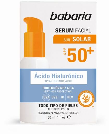 Sun Solar Soro Facial de Ácido Hialurônico FPS50+ 30 ml