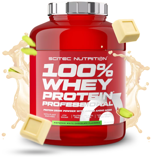 100% Whey Protein Prof Pistache Chocolate Branco