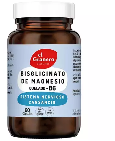 Bisglicinato de Magnésio com B6 60 Cápsulas