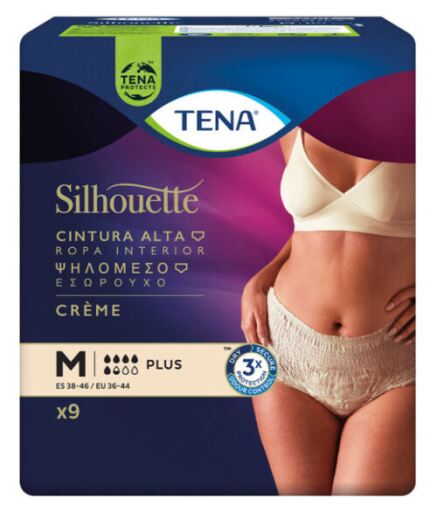 Silhouette Creme Cintura Alta Média 9 Unidades