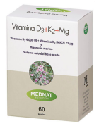 Vitamina D3+K2+Mg 60 Pérolas