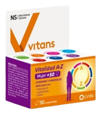 Vitans Vitality AZ Mulher 50+ 30 comprimidos