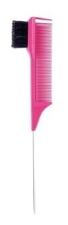 Edge Brush Pente Rosa Pente+ Cerdas Pretas Dupla função