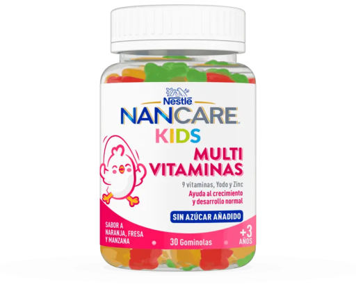 Multivitaminas infantis 30 gomas laranja morango e maçã